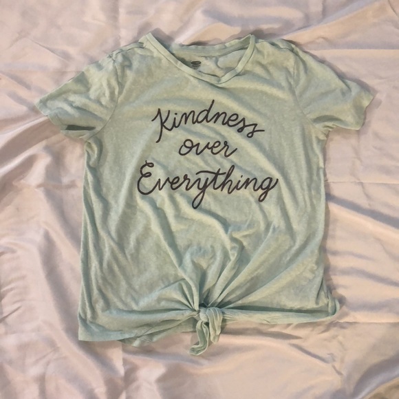 Old Navy Girl’s Slub Cotton Tie Front Kindness Tee—XL (14) - Picture 8 of 8